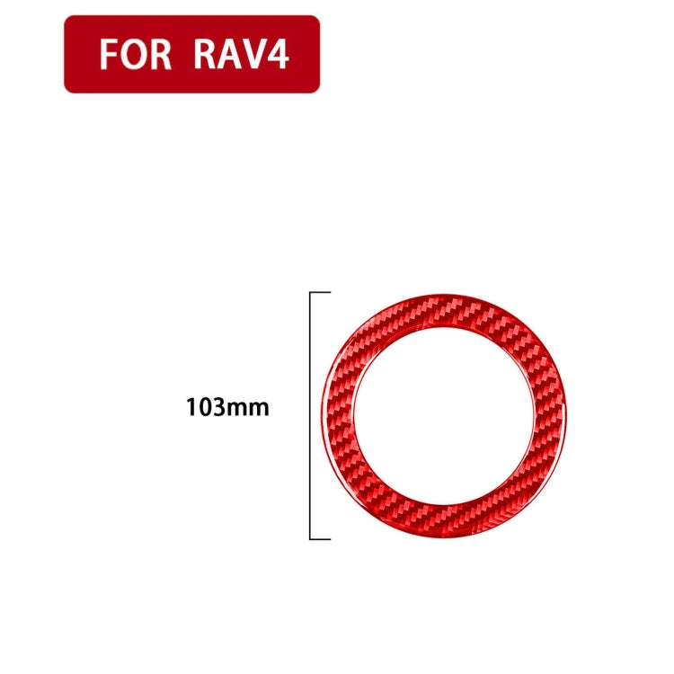 Car Carbon Fiber Steering Wheel Decorative Sticker for Toyota RAV4 2006-2013, Left and Right Drive, Steering Wheel