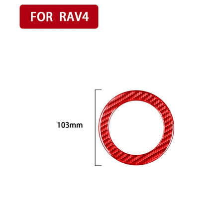 Car Carbon Fiber Steering Wheel Decorative Sticker for Toyota RAV4 2006-2013, Left and Right Drive, Steering Wheel