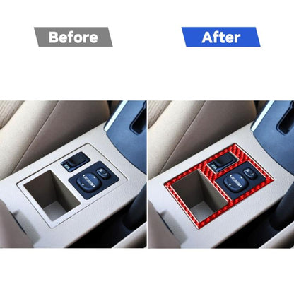 Car Carbon Fiber Rear Mirror Adjustment Switch Frame Decorative Sticker for Toyota RAV4 2006-2013, Right Drive, Rear Mirror Adjustment Switch Frame, Right Drive