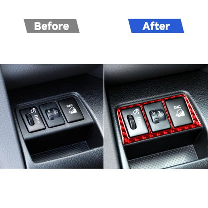 Car Carbon Fiber Headlight Switch Frame Decorative Sticker for Toyota RAV4 2006-2013, Left and Right Drive, Headlight Switch Frame