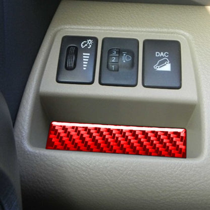 Car Carbon Fiber Headlight Switch Gasket Decorative Sticker for Toyota RAV4 2006-2013, Left and Right Drive, Headlight Switch Gasket