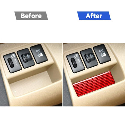 Car Carbon Fiber Headlight Switch Gasket Decorative Sticker for Toyota RAV4 2006-2013, Left and Right Drive, Headlight Switch Gasket