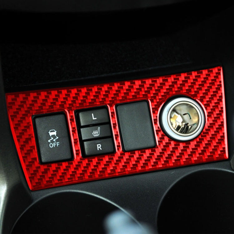 Car Carbon Fiber Cigarette Lighting Panel Decorative Sticker for Toyota RAV4 2006-2013, Left and Right Drive, Cigarette Lighting Panel