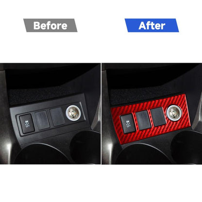 Car Carbon Fiber Cigarette Lighting Panel Decorative Sticker for Toyota RAV4 2006-2013, Left and Right Drive, Cigarette Lighting Panel