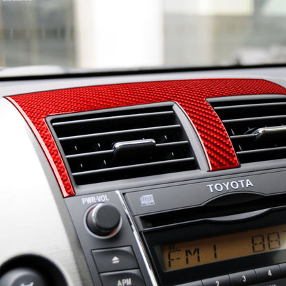 Car Carbon Fiber Inside Central Control Air Outlet Decorative Sticker for Toyota RAV4 2006-2013, Left and Right Drive, Inside Central Control Air Outlet
