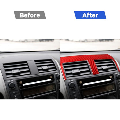 Car Carbon Fiber Inside Central Control Air Outlet Decorative Sticker for Toyota RAV4 2006-2013, Left and Right Drive, Inside Central Control Air Outlet