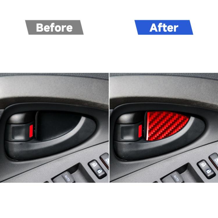 Car Carbon Fiber Inside Door Bowl Decorative Sticker for Toyota RAV4 2006-2013, Left and Right Drive, Inside Door Bowl