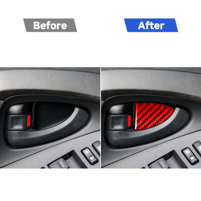 Car Carbon Fiber Inside Door Bowl Decorative Sticker for Toyota RAV4 2006-2013, Left and Right Drive, Inside Door Bowl