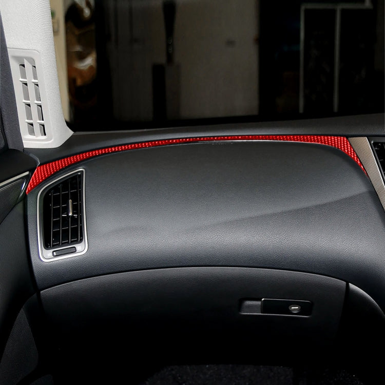 Car Carbon Fiber Dashboard Right Side Decorative Sticker for Infiniti Q50 2014-2020, Right Drive, Dashboard Right Side, Right Drive