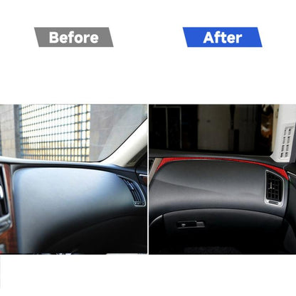 Car Carbon Fiber Dashboard Right Side Decorative Sticker for Infiniti Q50 2014-2020, Left Drive, Dashboard Right Side, Left Drive