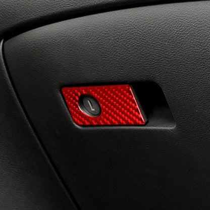 Car Carbon Fiber Front Passenger Seat Handle Box Decorative Sticker for Infiniti Q50 2014-2020, Left Drive, Front Passenger Seat Handle Box, Left Drive
