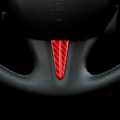 Car Carbon Fiber Steering Wheel Below Decorative Sticker for Infiniti Q50 2014-2020, Left and Right Drive, Steering Wheel Below