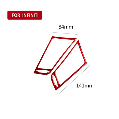Car Carbon Fiber Central Air Outlet Decorative Sticker for Infiniti Q50 2014-2020, Left and Right Drive, Central Air Outlet