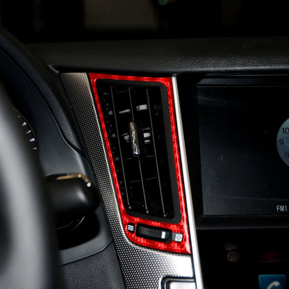 Car Carbon Fiber Central Air Outlet Decorative Sticker for Infiniti Q50 2014-2020, Left and Right Drive, Central Air Outlet