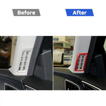 Car Carbon Fiber A-pillar Air Outlet Decorative Sticker for Infiniti Q50 2014-2020, Left and Right Drive, A-pillar Air Outlet