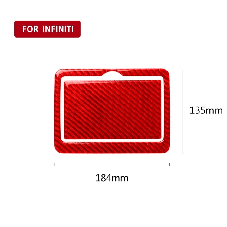 Car Carbon Fiber Rear Water Cup Holder Decorative Sticker for Infiniti Q50 2014-2020, Left and Right Drive, Rear Water Cup Holder