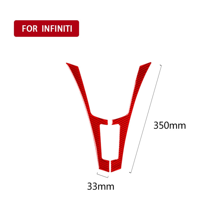 Car Carbon Fiber Central Control F Frame Decorative Sticker for Infiniti Q50 2014-2020, Left and Right Drive, Central Control F Frame