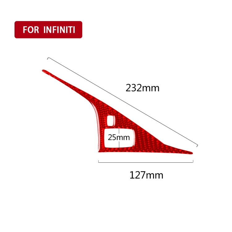 Car Carbon Fiber Driver Panel Decorative Sticker for Infiniti Q50 2014-2020, Left Drive, Driver Panel, Left Drive