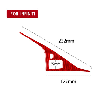 Car Carbon Fiber Driver Panel Decorative Sticker for Infiniti Q50 2014-2020, Left Drive, Driver Panel, Left Drive