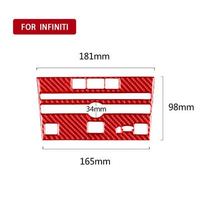 Car Carbon Fiber A Style CD Console Panel Decorative Sticker for Infiniti Q50 2014-2020, Right Drive, A Style CD Console Panel, Right Drive