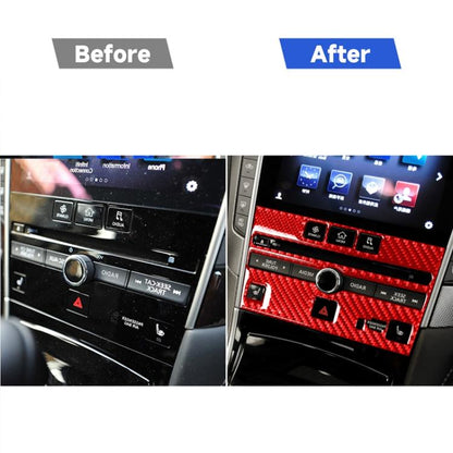 Car Carbon Fiber A Style CD Console Panel Decorative Sticker for Infiniti Q50 2014-2020, Right Drive, A Style CD Console Panel, Right Drive