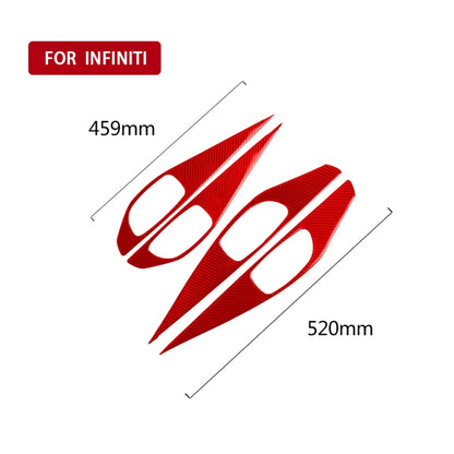 Car Carbon Fiber A Style Door Handle Panel Decorative Sticker for Infiniti Q50 2014-2020, Left and Right Drive, A Style Door Handle Panel