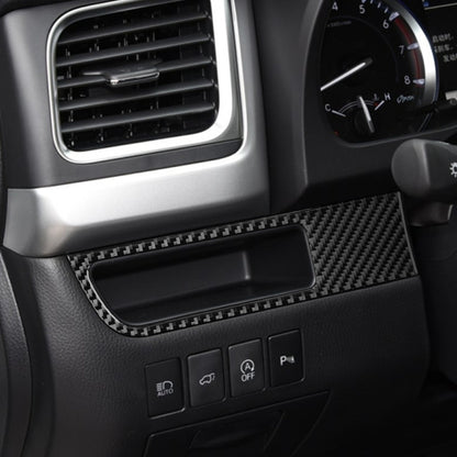 Car Carbon Fiber Driver Card Slot Panel Decorative Sticker for Toyota Highlander 2014-2019, Left Drive, Driver Card Slot Panel
