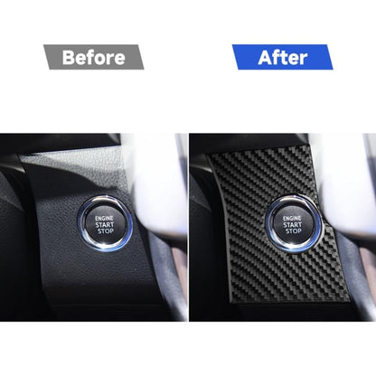 Car Carbon Fiber Ignition Switch Panel Decorative Sticker for Toyota Highlander 2014-2019, Left Drive, Ignition Switch Panel