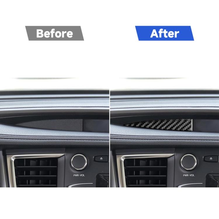 Car Carbon Fiber Central Control Small Display Decorative Sticker for Toyota Highlander 2014-2019, Left Drive, Central Control Small Display
