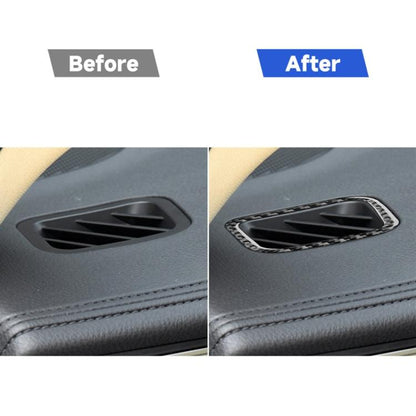 Car Carbon Fiber Dashboard Air Outlet Decorative Sticker for Toyota Highlander 2014-2019, Left Drive, Dashboard Air Outlet