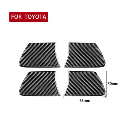 Car Carbon Fiber Inside Door Bowl Decorative Sticker for Toyota Highlander 2014-2019, Left Drive, Inside Door Bowl