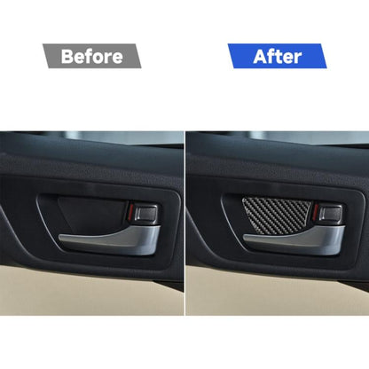 Car Carbon Fiber Inside Door Bowl Decorative Sticker for Toyota Highlander 2014-2019, Left Drive, Inside Door Bowl