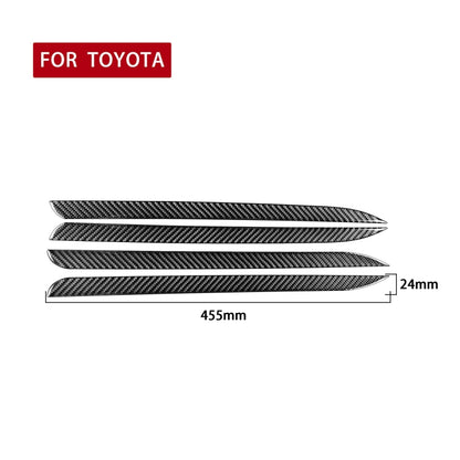 Car Carbon Fiber Door Trim Decorative Strip for Toyota Highlander 2014-2019, Left Drive, Door Trim
