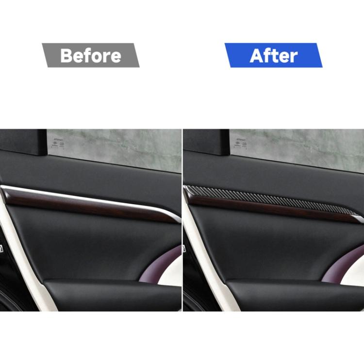 Car Carbon Fiber Door Trim Decorative Strip for Toyota Highlander 2014-2019, Left Drive, Door Trim