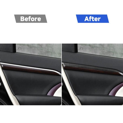Car Carbon Fiber Door Trim Decorative Strip for Toyota Highlander 2014-2019, Left Drive, Door Trim