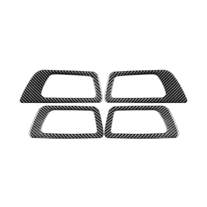 Car Carbon Fiber Inside Door Handle Panel Decorative Sticker for Toyota Highlander 2014-2019, Left Drive, Inside Door Handle Panel