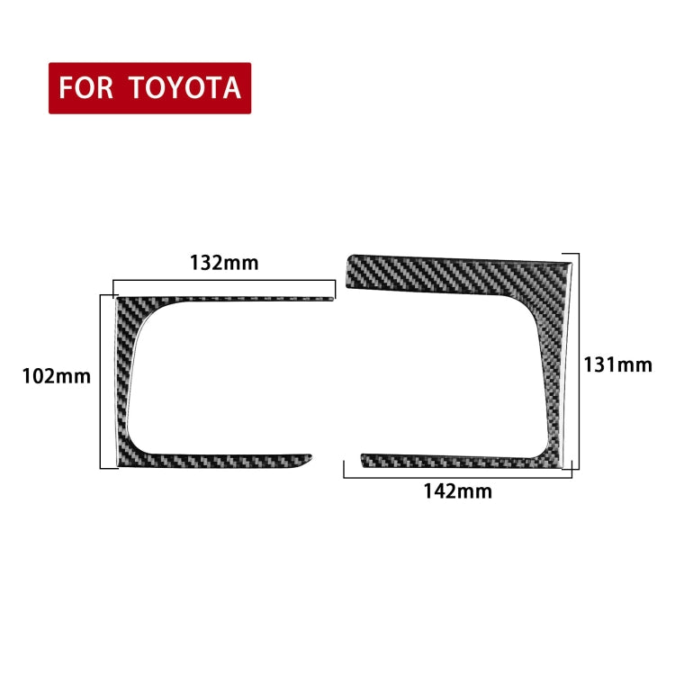 Car Carbon Fiber Side Air Outlet Decorative Sticker for Toyota Highlander 2014-2019, Left Drive, Side Air Outlet