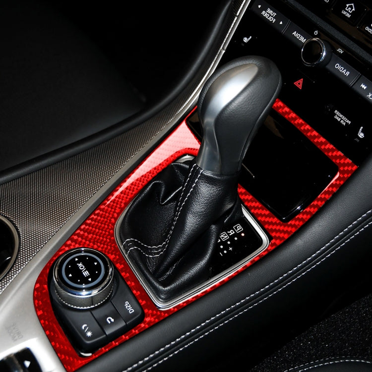 Car Carbon Fiber Gear Panel Decorative Sticker for Infiniti Q50 2014-2020, Right Drive, Gear Panel, Right Drive