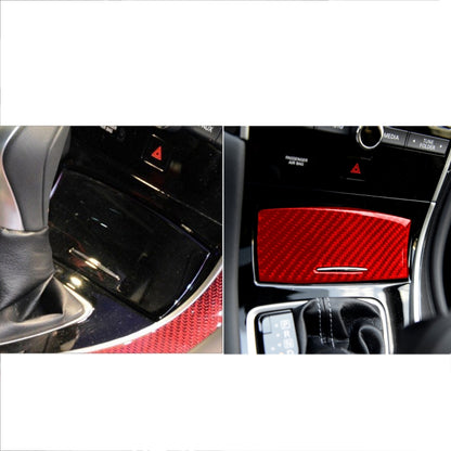 Car Carbon Fiber Gear Panel Ashtray Decorative Sticker for Infiniti Q50 2014-2020, Left and Right Drive, Gear Panel Ashtray