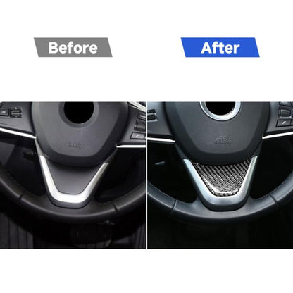 Car Steering Wheel Decorative Sticker for BMW F52 1 Series Sedan 2017-2019, Left Drive, Steering Wheel