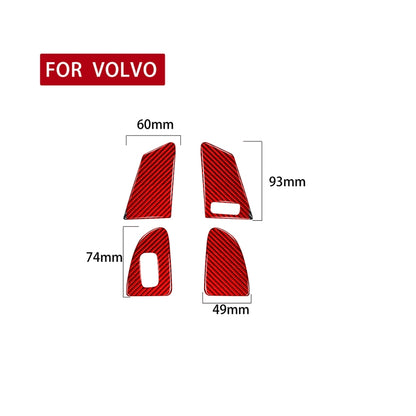 Car Window Lift Button C Decorative Sticker for Volvo V60 2010-2017, Right Drive, Window Lift Button C, Right Drive