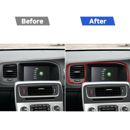 Car Carbon Fiber Navigation Frame Decorative Sticker for Volvo V60 2010-2017, Right Drive, Navigation Frame , Right Drive