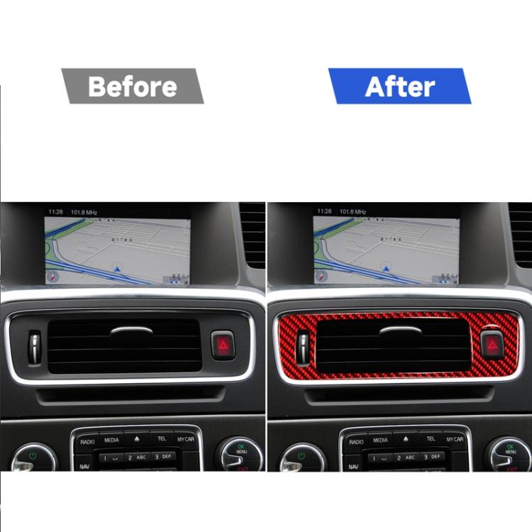 Car Central Control Lower Air Outlet Decorative Sticker for Volvo V60 2010-2017, Left Drive, Central Control Lower Air Outlet, Left Drive
