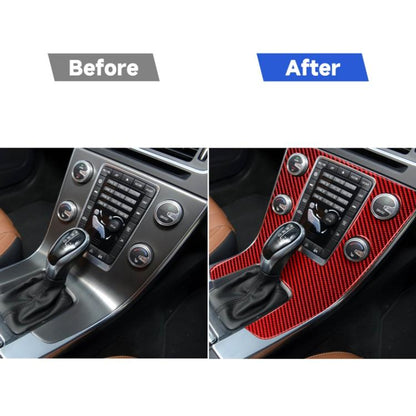 Car Carbon Fiber Central Control Panel Decorative Sticker for Volvo V60 2010-2017, Right Drive, Central Control Panel, Right Drive
