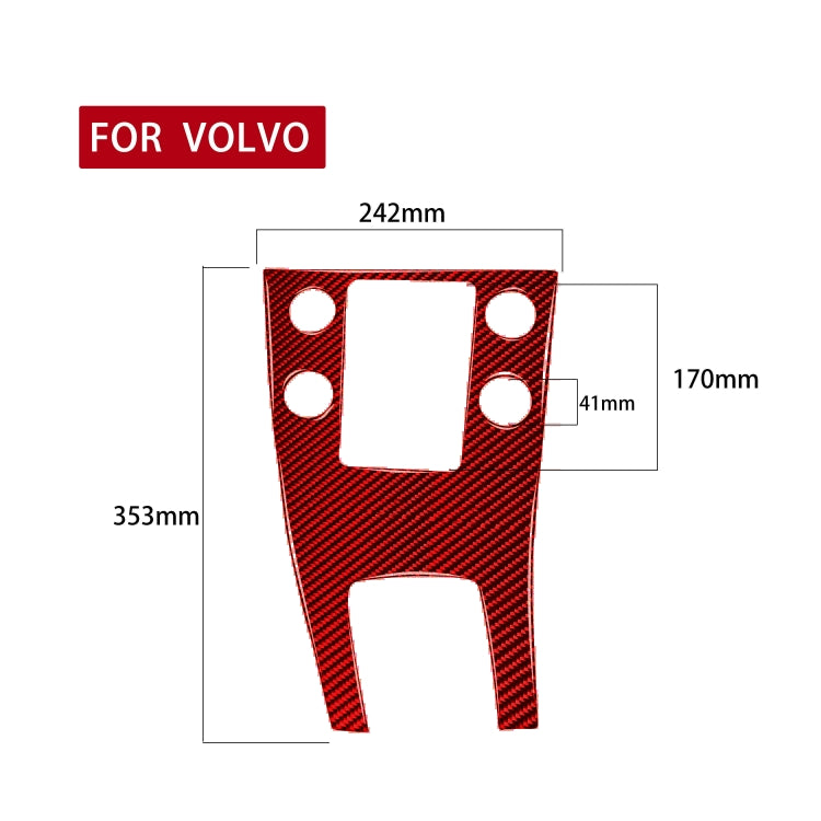 Car Carbon Fiber Central Control Panel Decorative Sticker for Volvo V60 2010-2017, Left Drive, Central Control Panel, Left Drive
