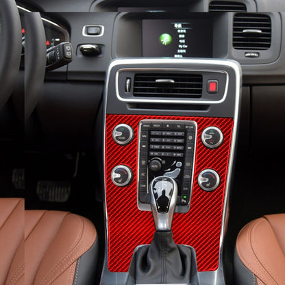 Car Carbon Fiber Central Control Panel Decorative Sticker for Volvo V60 2010-2017, Left Drive, Central Control Panel, Left Drive