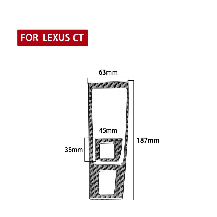 Car Carbon Fiber Gear Panel Decorative Sticker for Lexus CT 2011-2017, Right Drive, Gear Panel, Right Drive