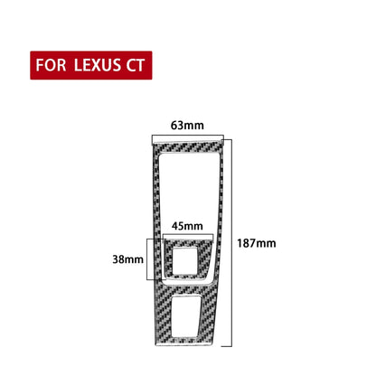 Car Carbon Fiber Gear Panel Decorative Sticker for Lexus CT 2011-2017, Right Drive, Gear Panel, Right Drive