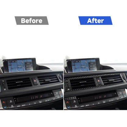 Car Carbon Fiber Central Control Air Outlet Decorative Sticker for Lexus CT 2011-2017, Left Drive, Central Control Air Outlet, Left Drive