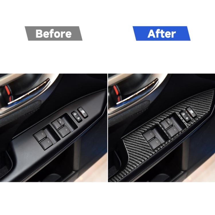 Car Carbon Fiber Window Lift Decorative Sticker for Lexus CT 2011-2017, Left Drive, Window Lift, Left Drive
